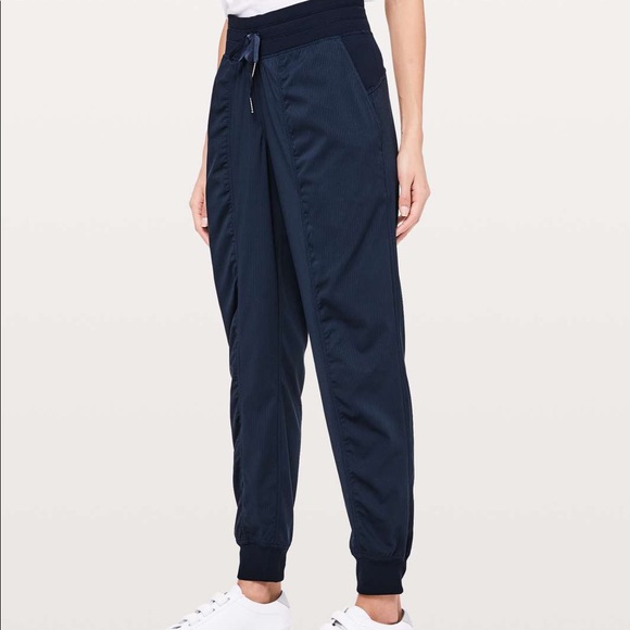 Brand New Lululemon Navy Nylon Joggers Pants! - Picture 1 of 8